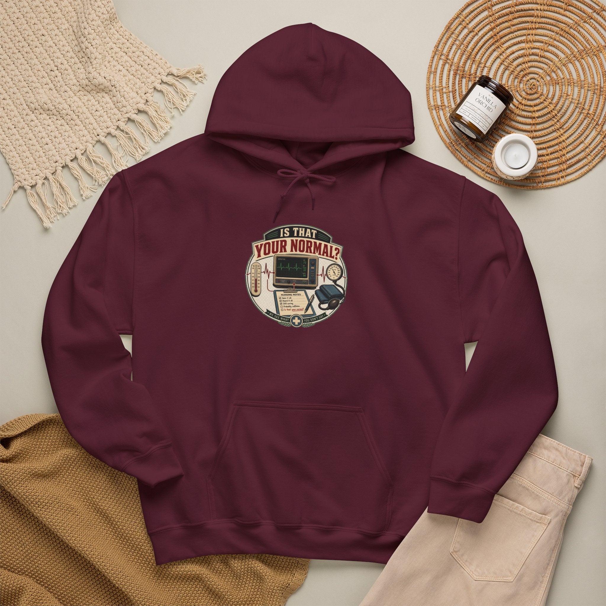 Hoodie – Retro Tech "Is That Your Normal?" Vintage Computer Graphic
