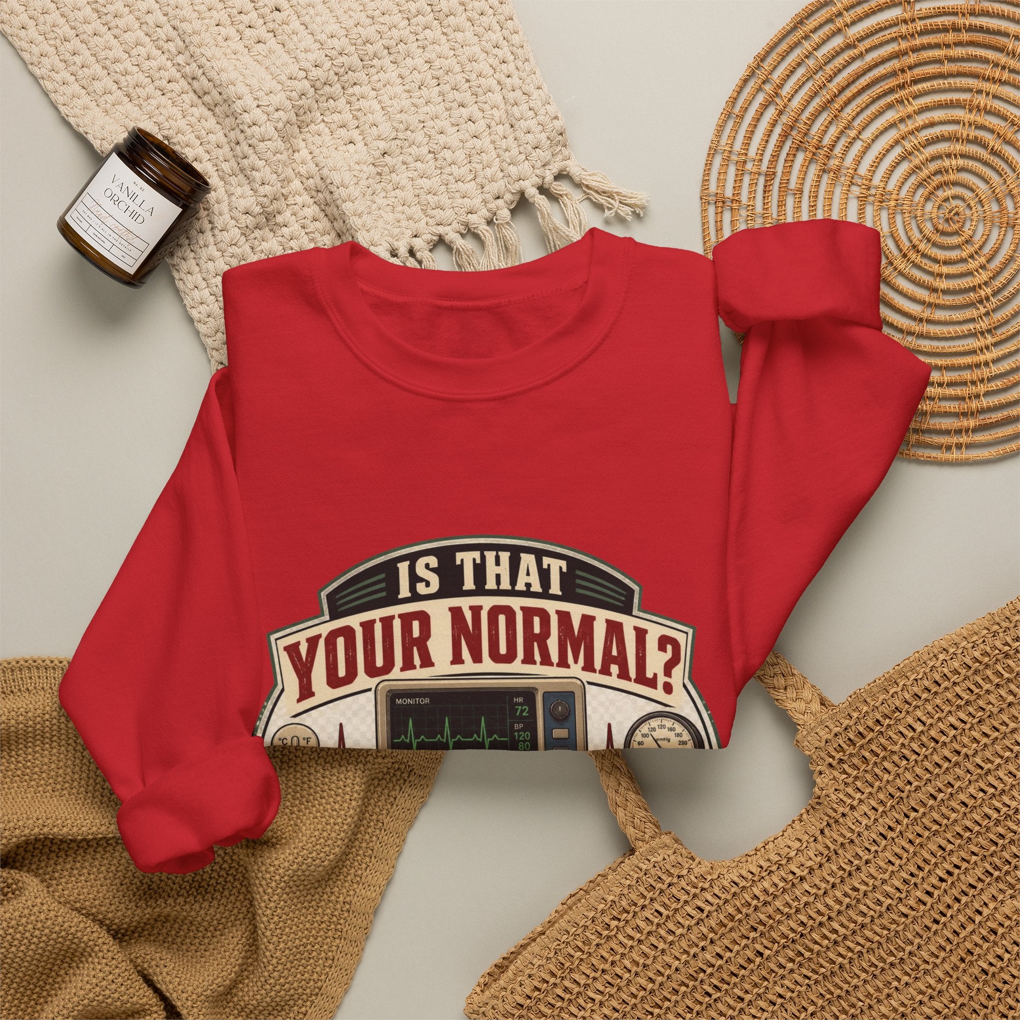 “Is That Your Normal?” Vintage Medical Tech Design Crewneck Sweatshirt