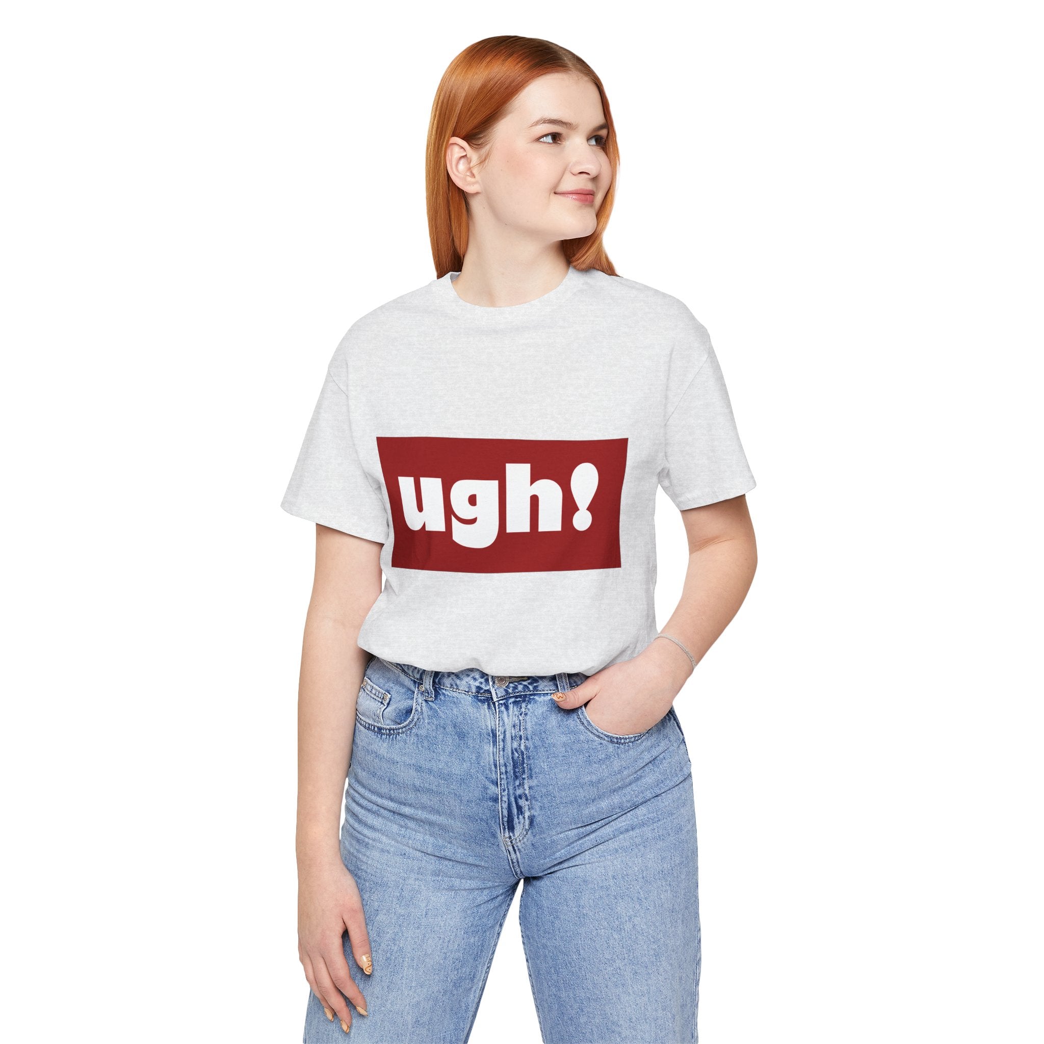 Ugh! Graphic Tee — Red Block Statement T-Shirt