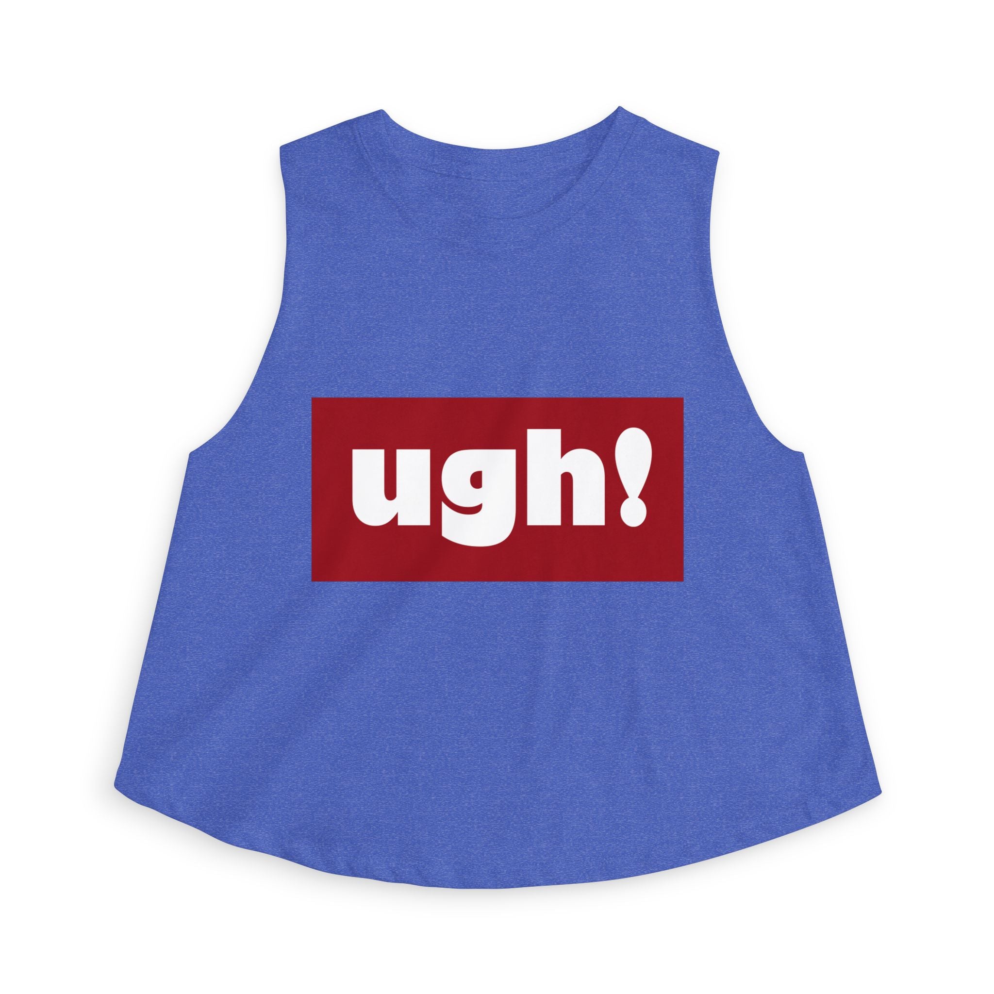 "ugh!" Box Logo Crop Top — Women's Casual Graphic Tank