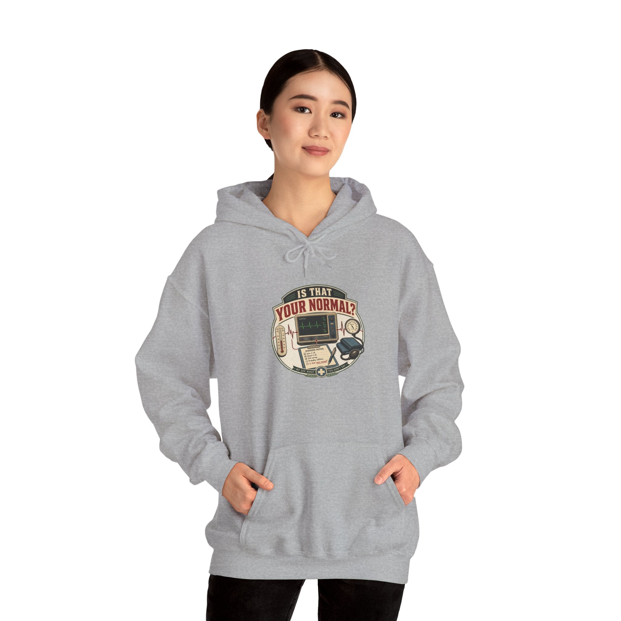 Hoodie – Retro Tech "Is That Your Normal?" Vintage Computer Graphic