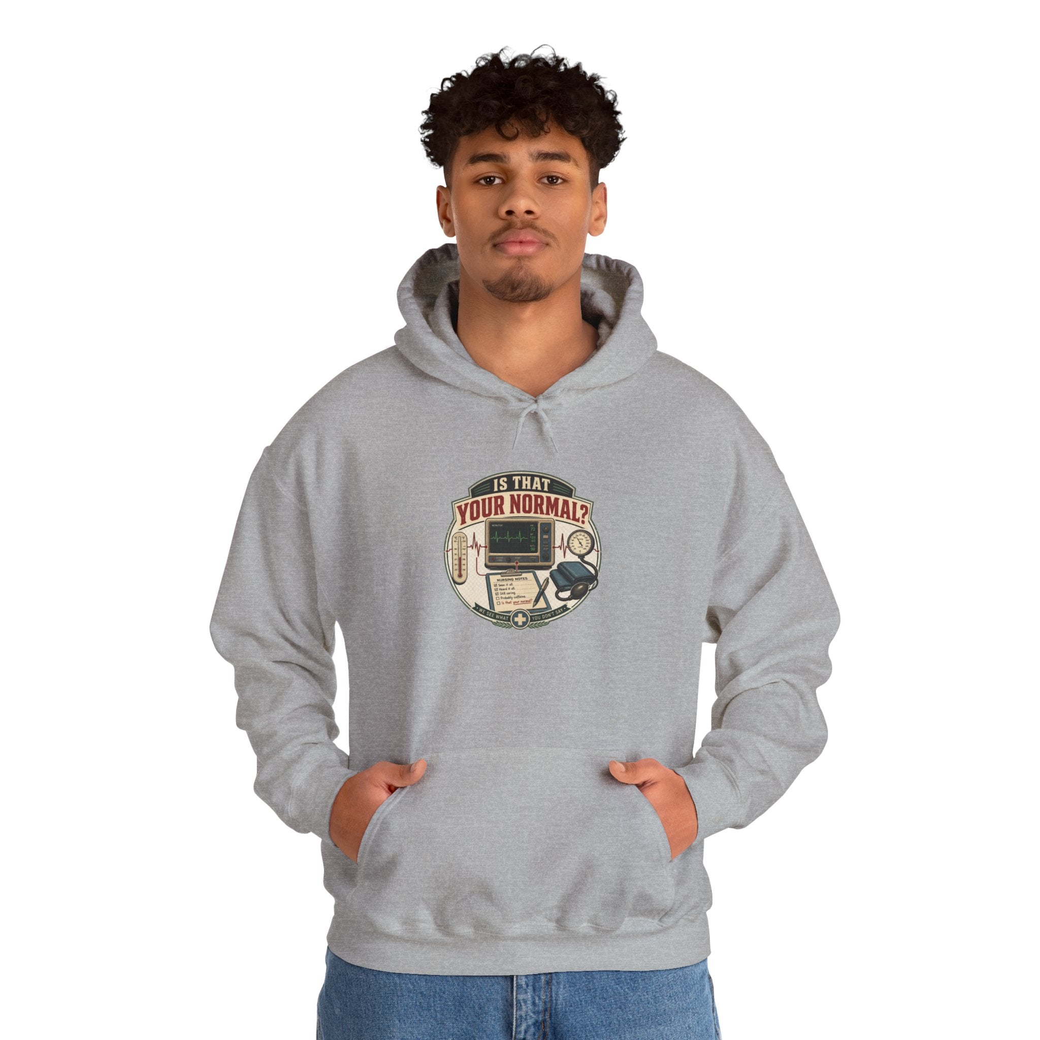 Hoodie – Retro Tech "Is That Your Normal?" Vintage Computer Graphic