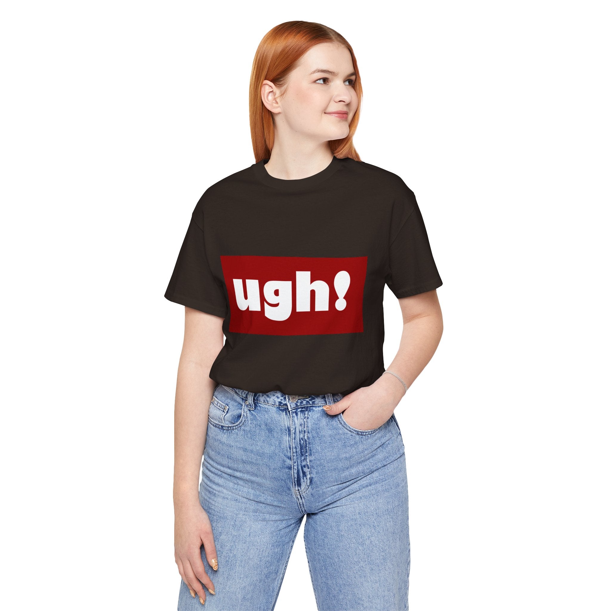 Ugh! Graphic Tee — Red Block Statement T-Shirt
