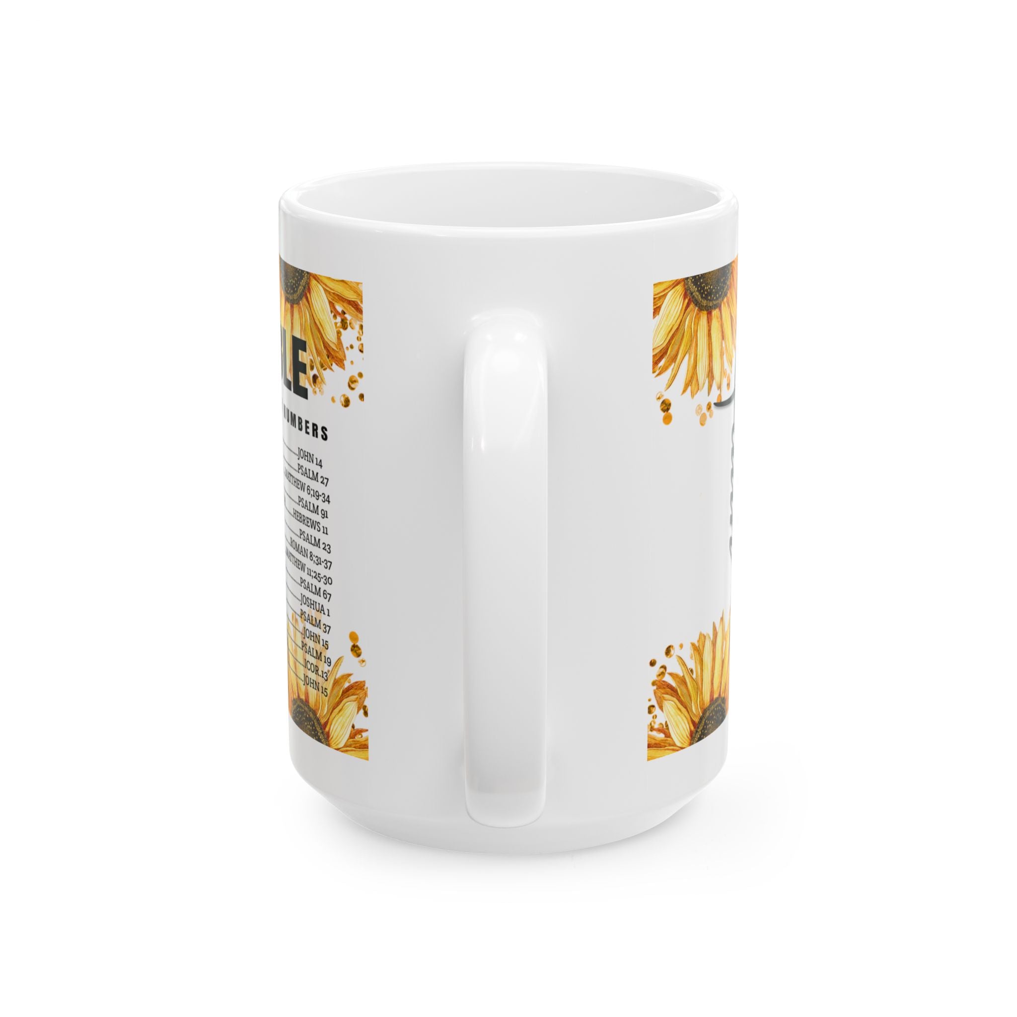 Personalized Sunflower Ceramic Mug – Custom Name Coffee Cup, Floral Gift, 11oz & 15oz
