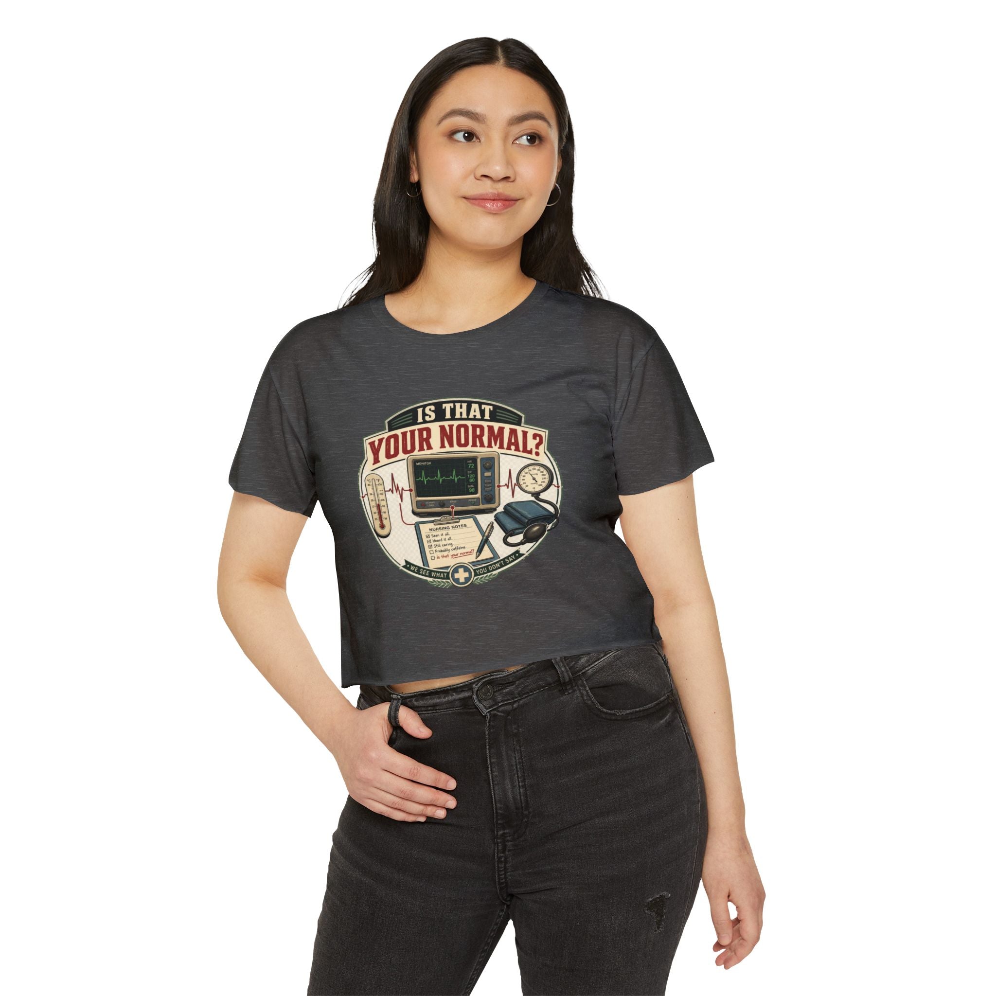 Is That Your Normal? Medical Monitor Graphic Crop Top