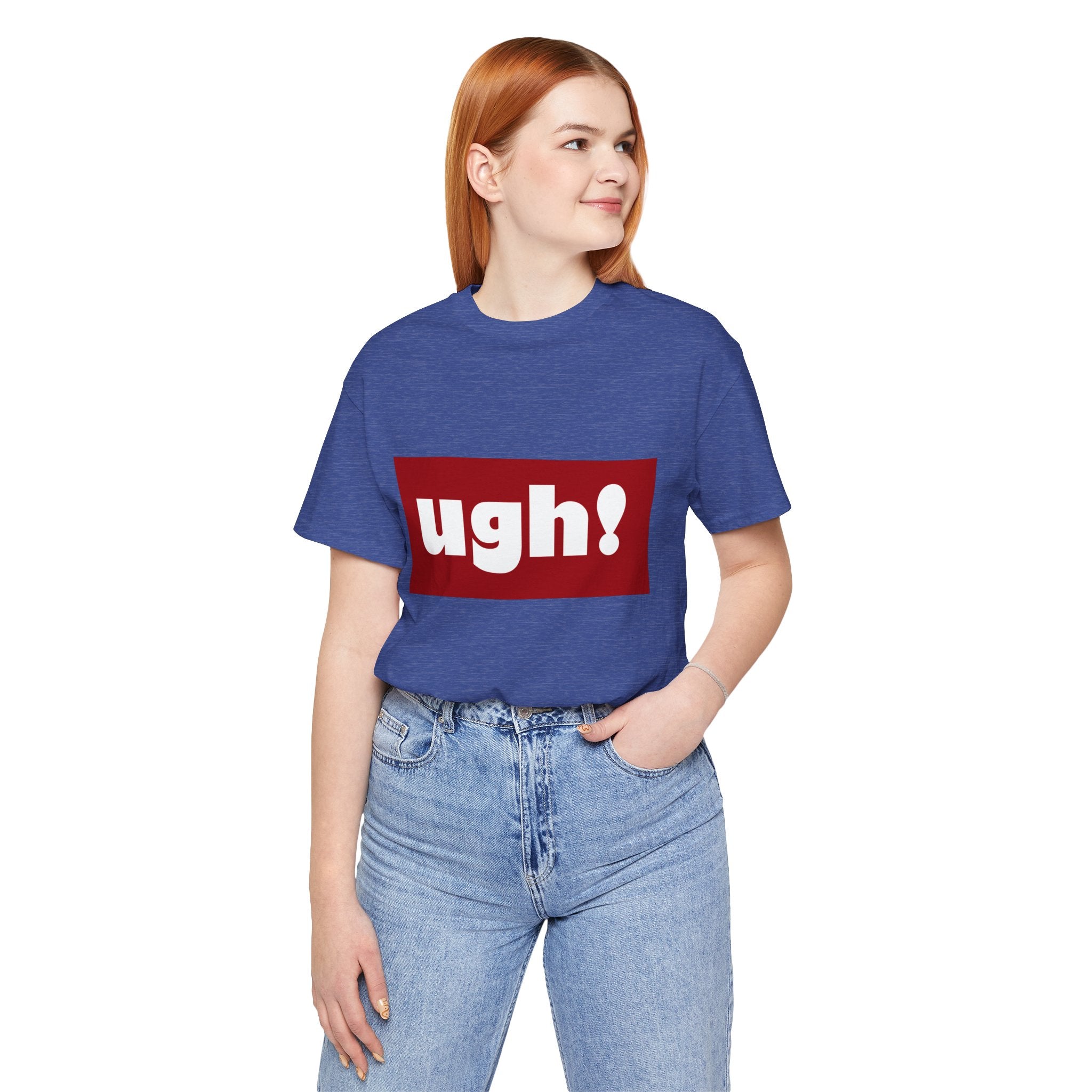 Ugh! Graphic Tee — Red Block Statement T-Shirt