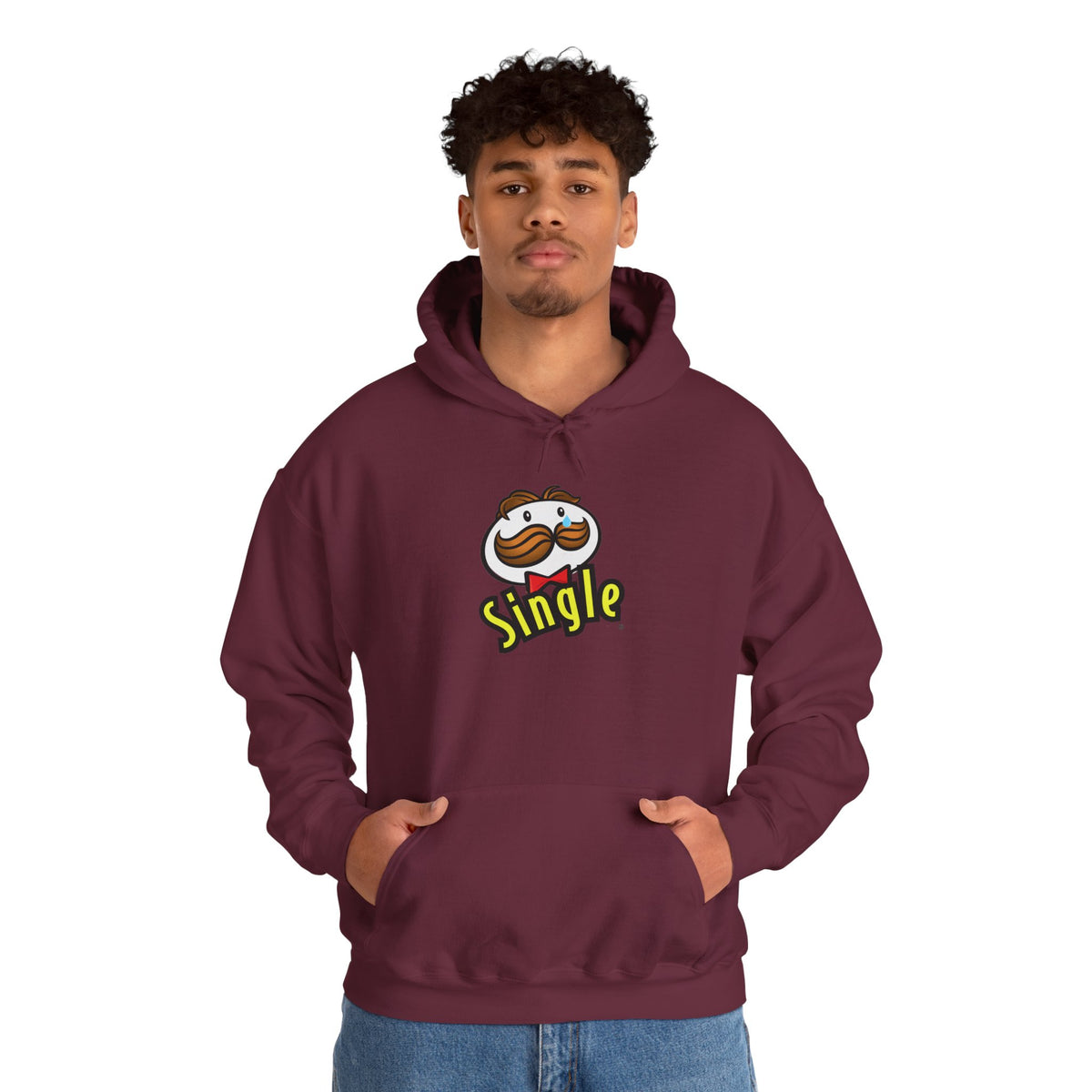 Single Pringles Mascot Hoodie — Funny Single Graphic Pullover