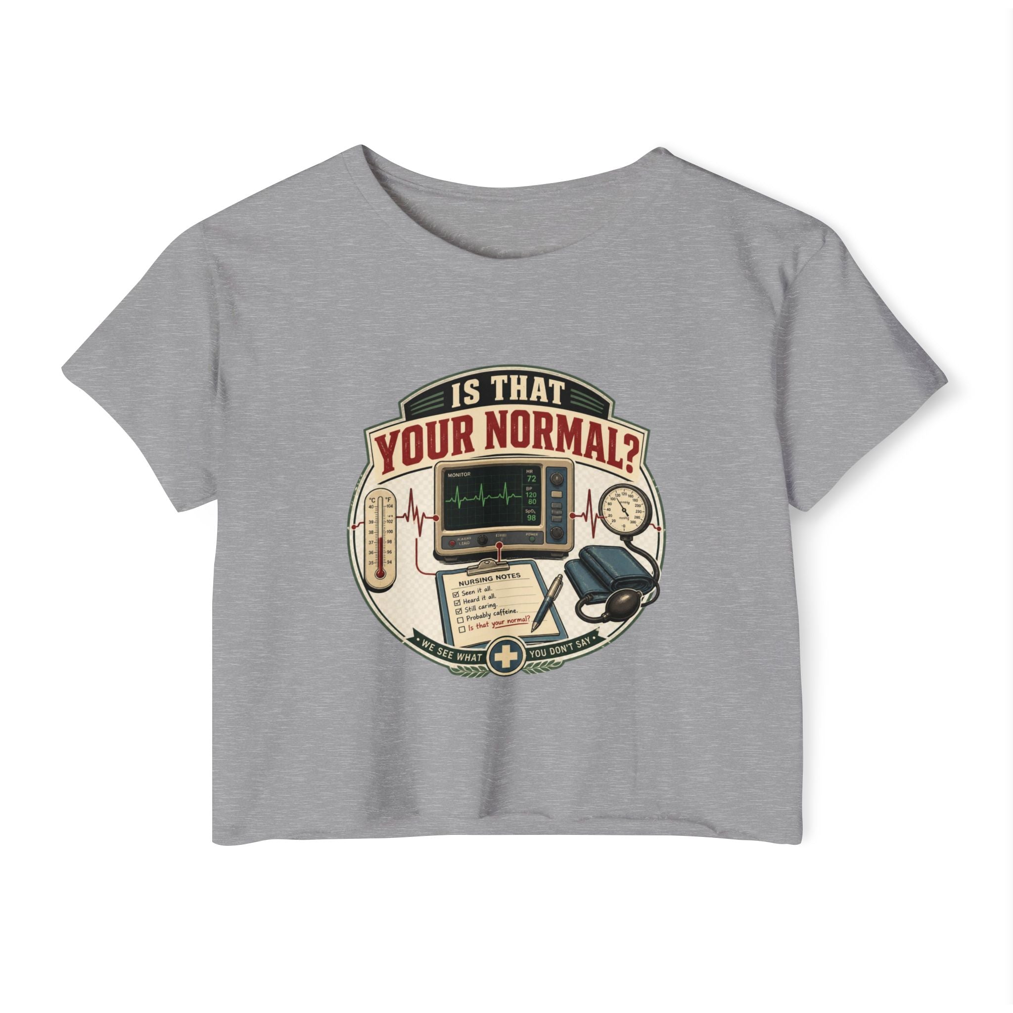 Is That Your Normal? Medical Monitor Graphic Crop Top