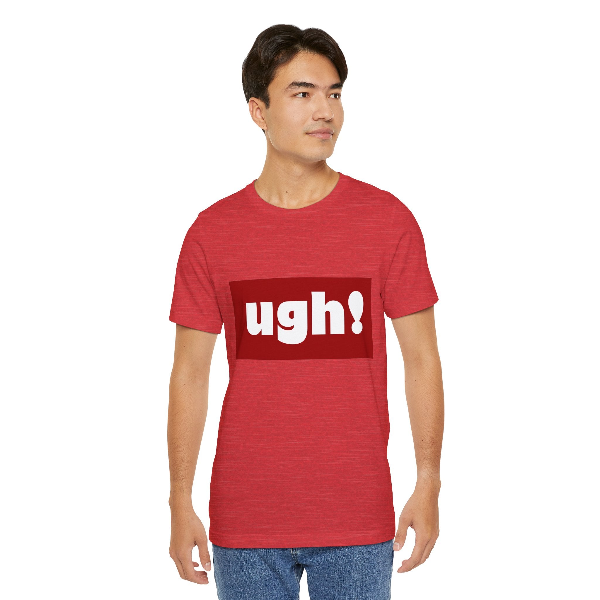 Ugh! Graphic Tee — Red Block Statement T-Shirt