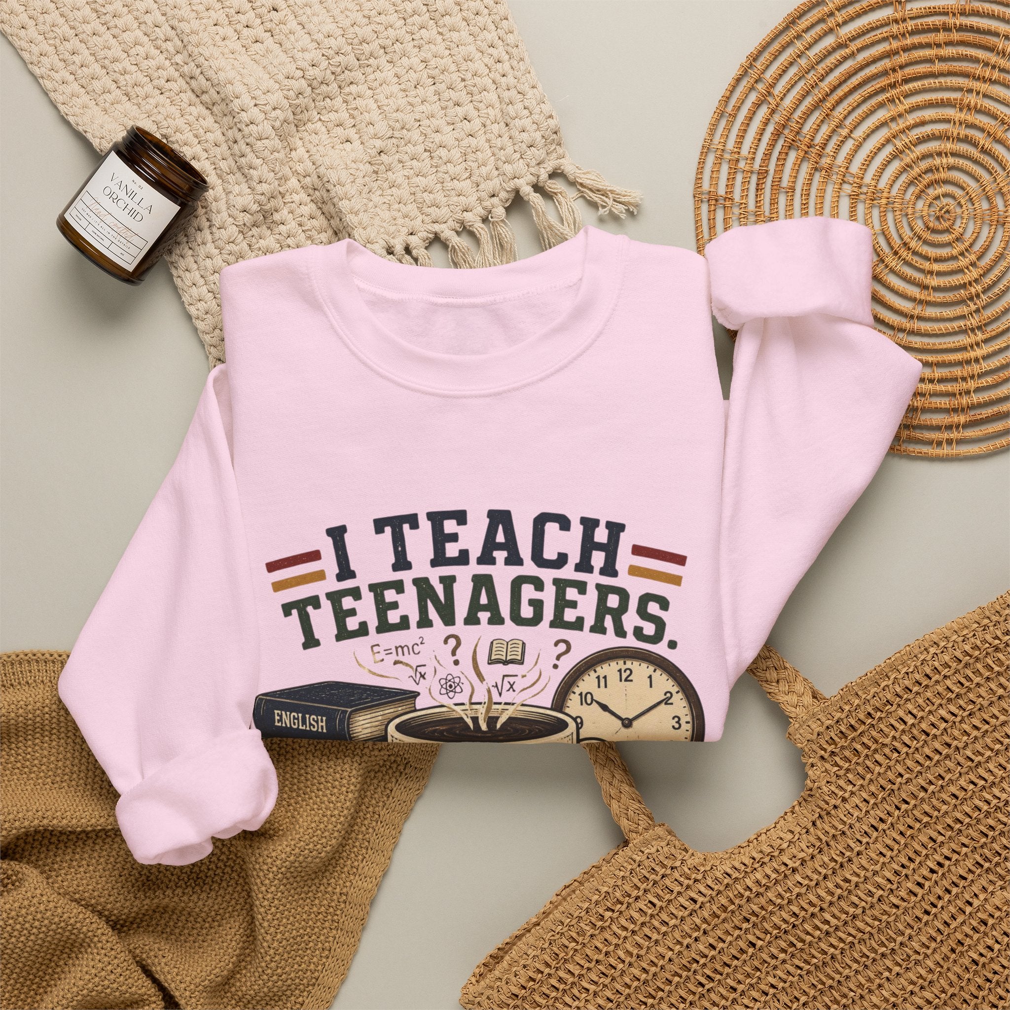 "I Teach Teenagers" – My Coffee Needs Coffee Crewneck Sweatshirt