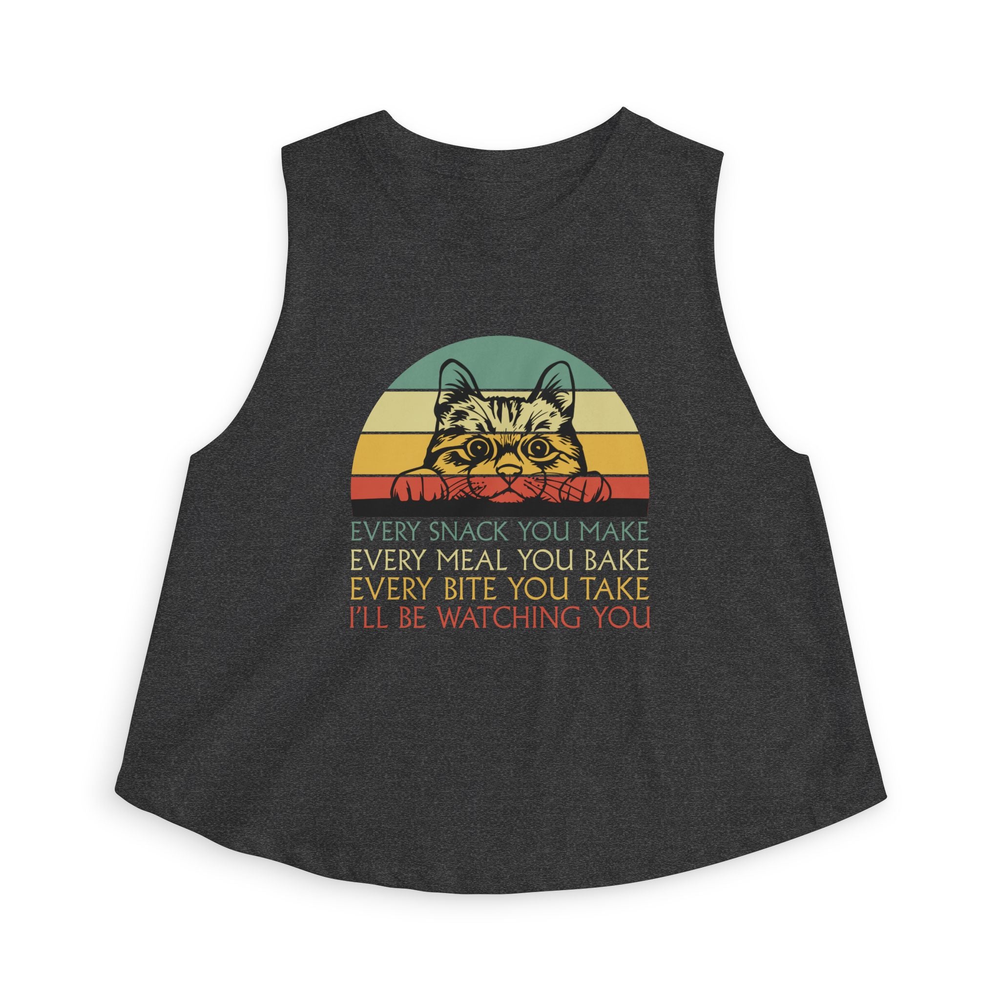 Cat Snack Watch Crop Top — "Every Snack You Make... I'll Be Watching You"