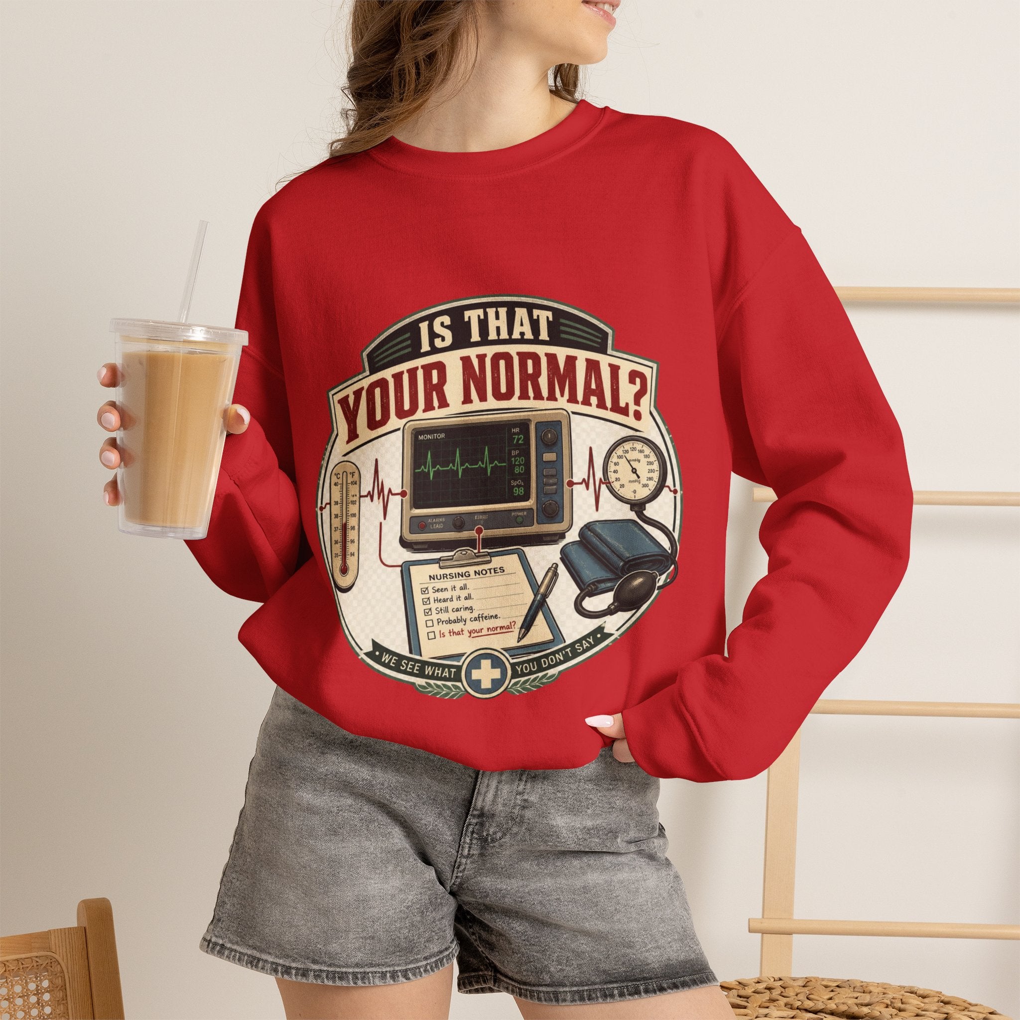 “Is That Your Normal?” Vintage Medical Tech Design Crewneck Sweatshirt