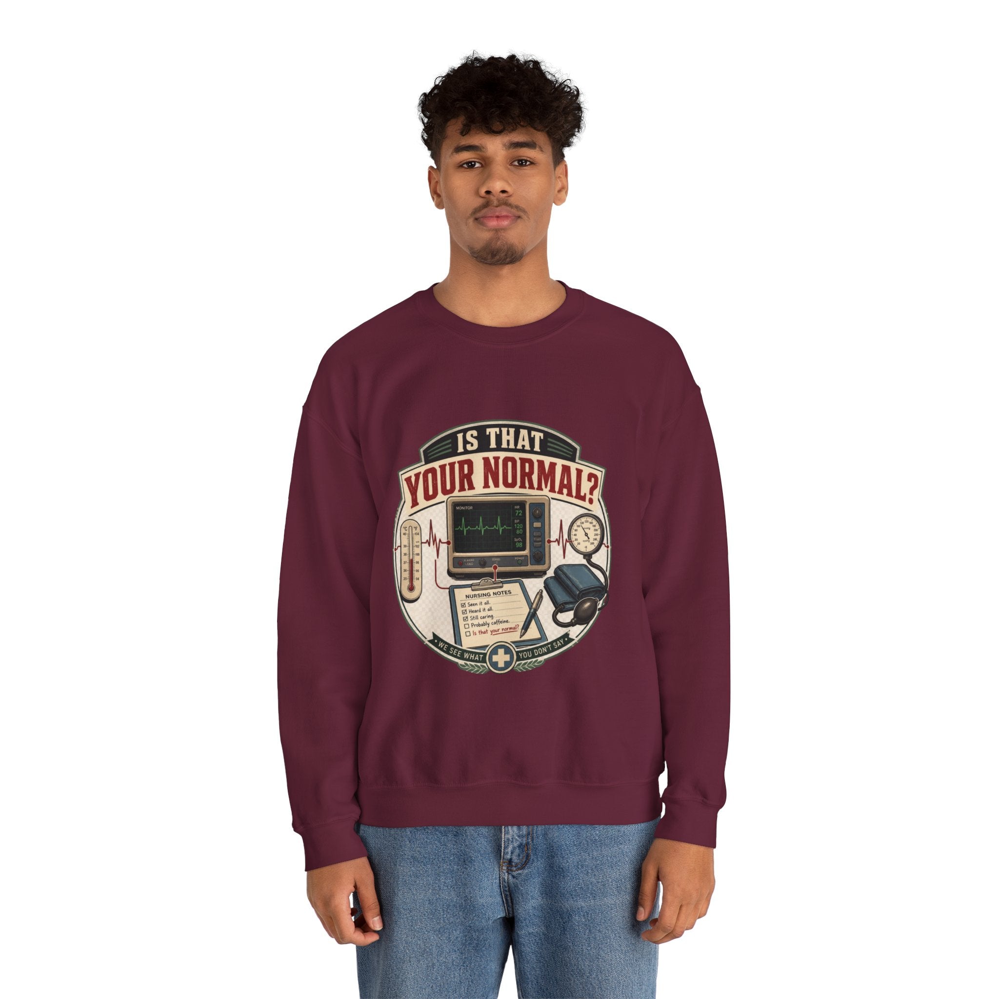 “Is That Your Normal?” Vintage Medical Tech Design Crewneck Sweatshirt