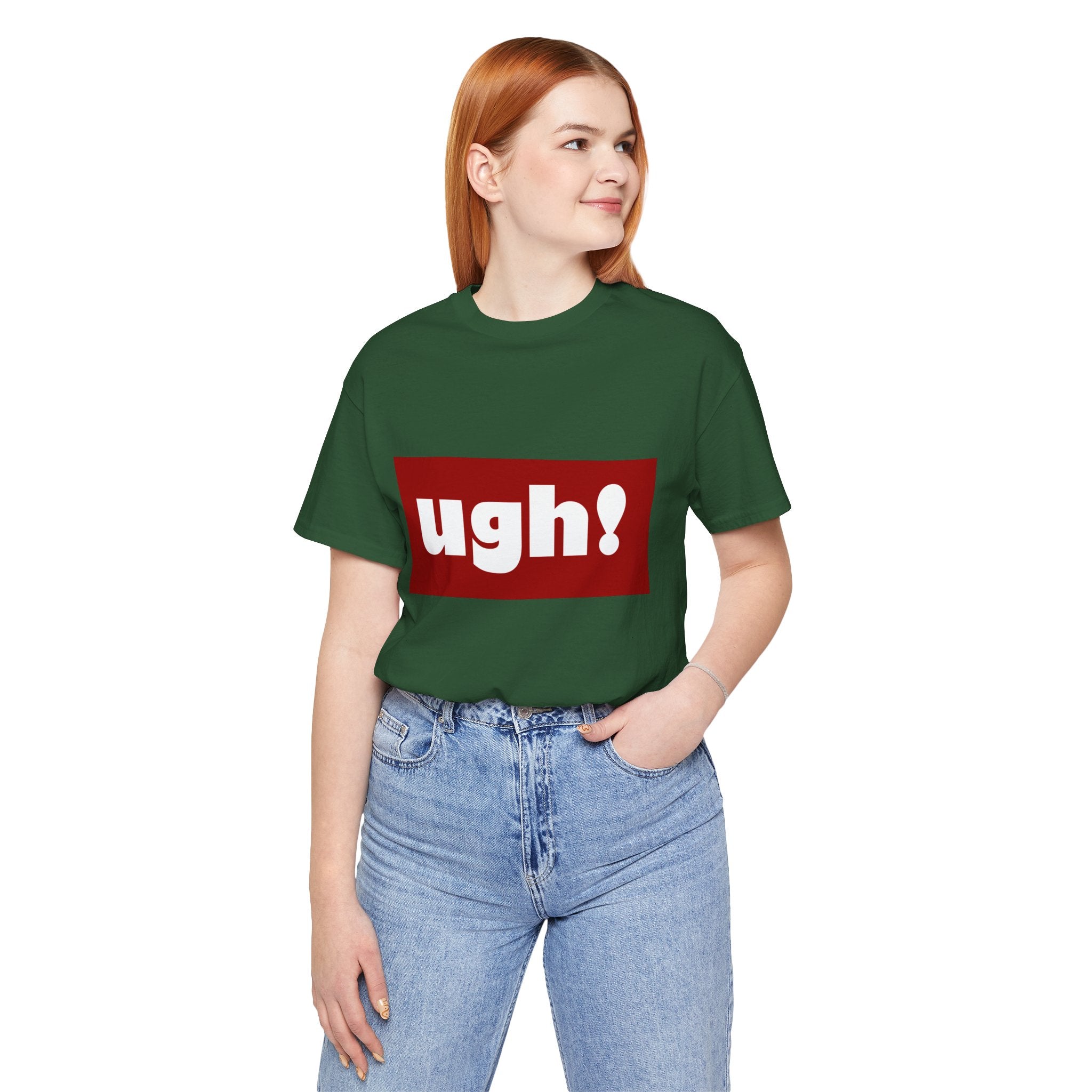 Ugh! Graphic Tee — Red Block Statement T-Shirt