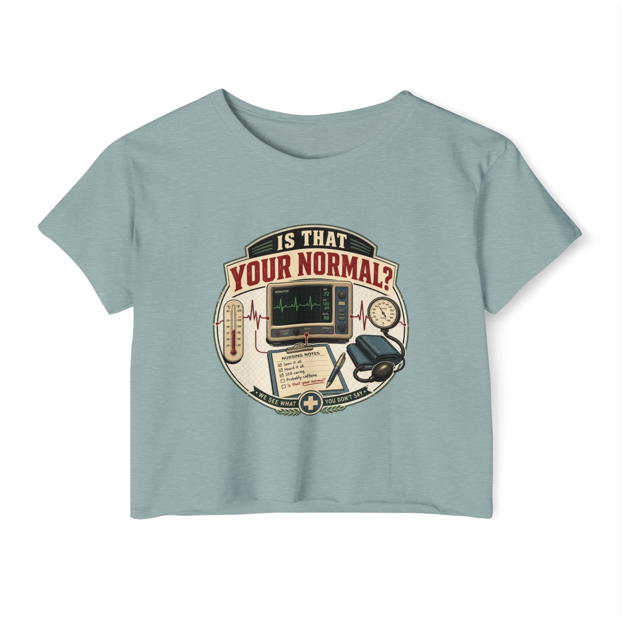 Is That Your Normal? Medical Monitor Graphic Crop Top