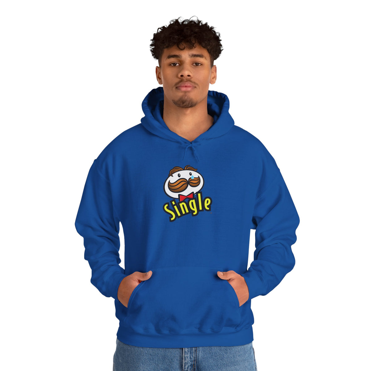 Single Pringles Mascot Hoodie — Funny Single Graphic Pullover