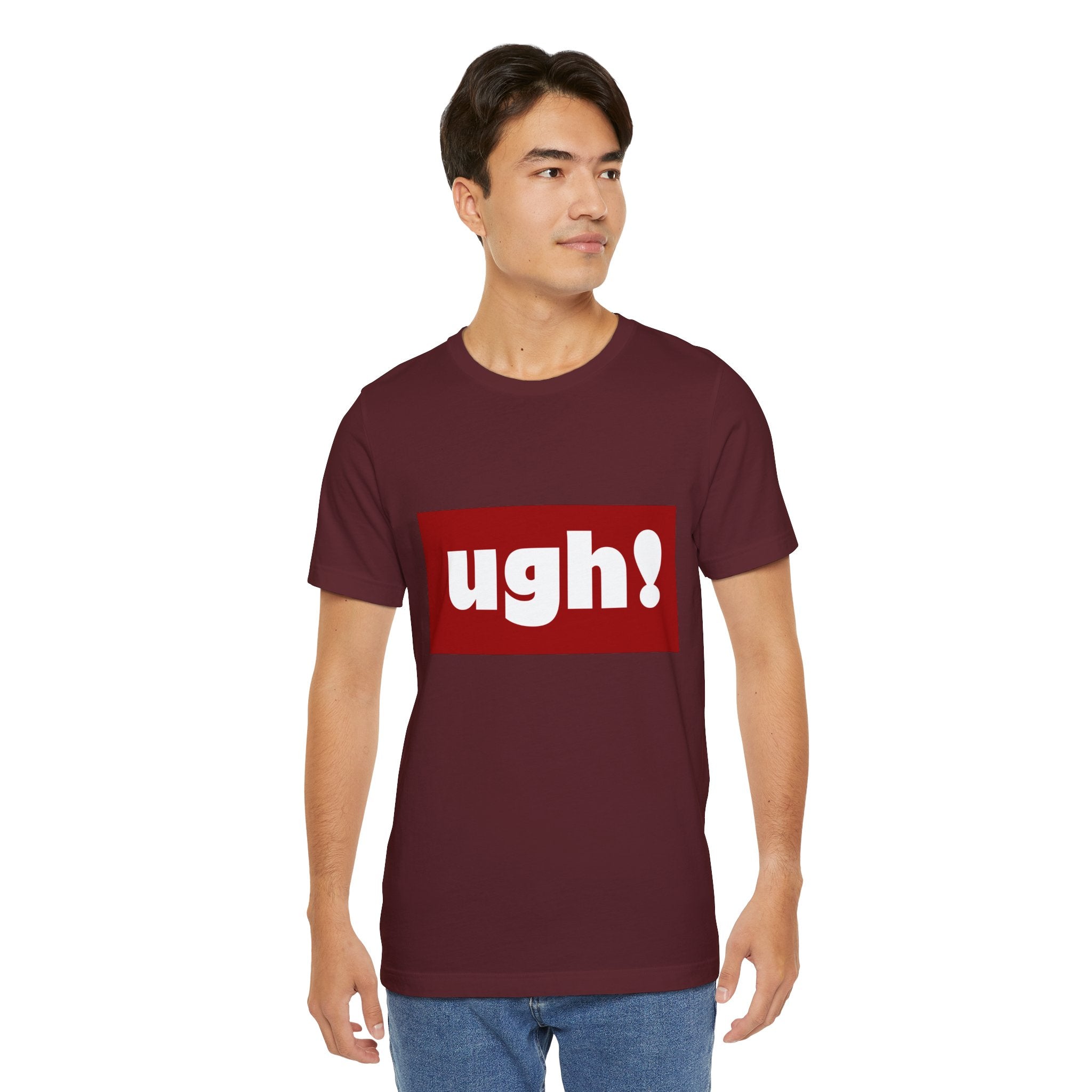 Ugh! Graphic Tee — Red Block Statement T-Shirt
