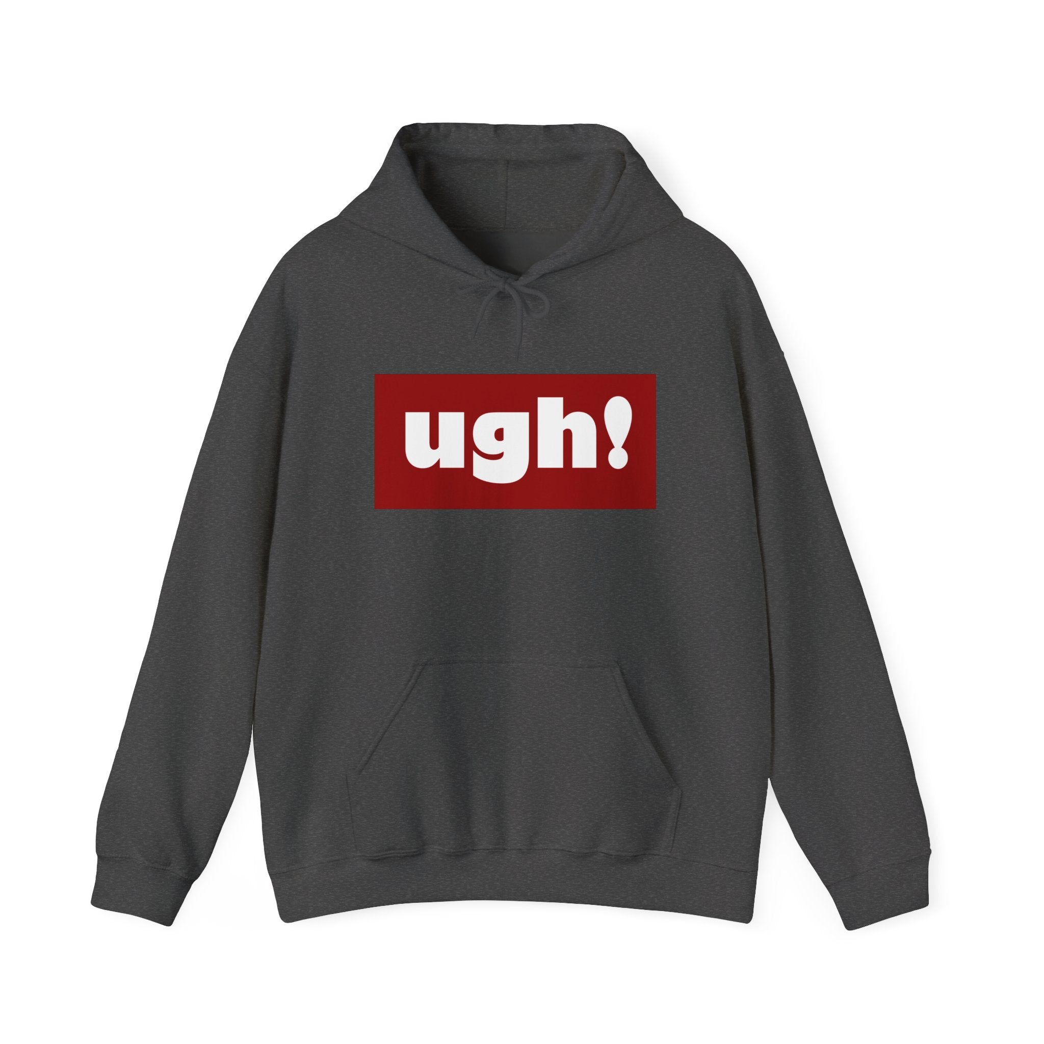 Ugh! Graphic Hoodie — Funny Minimalist Box Logo Pullover