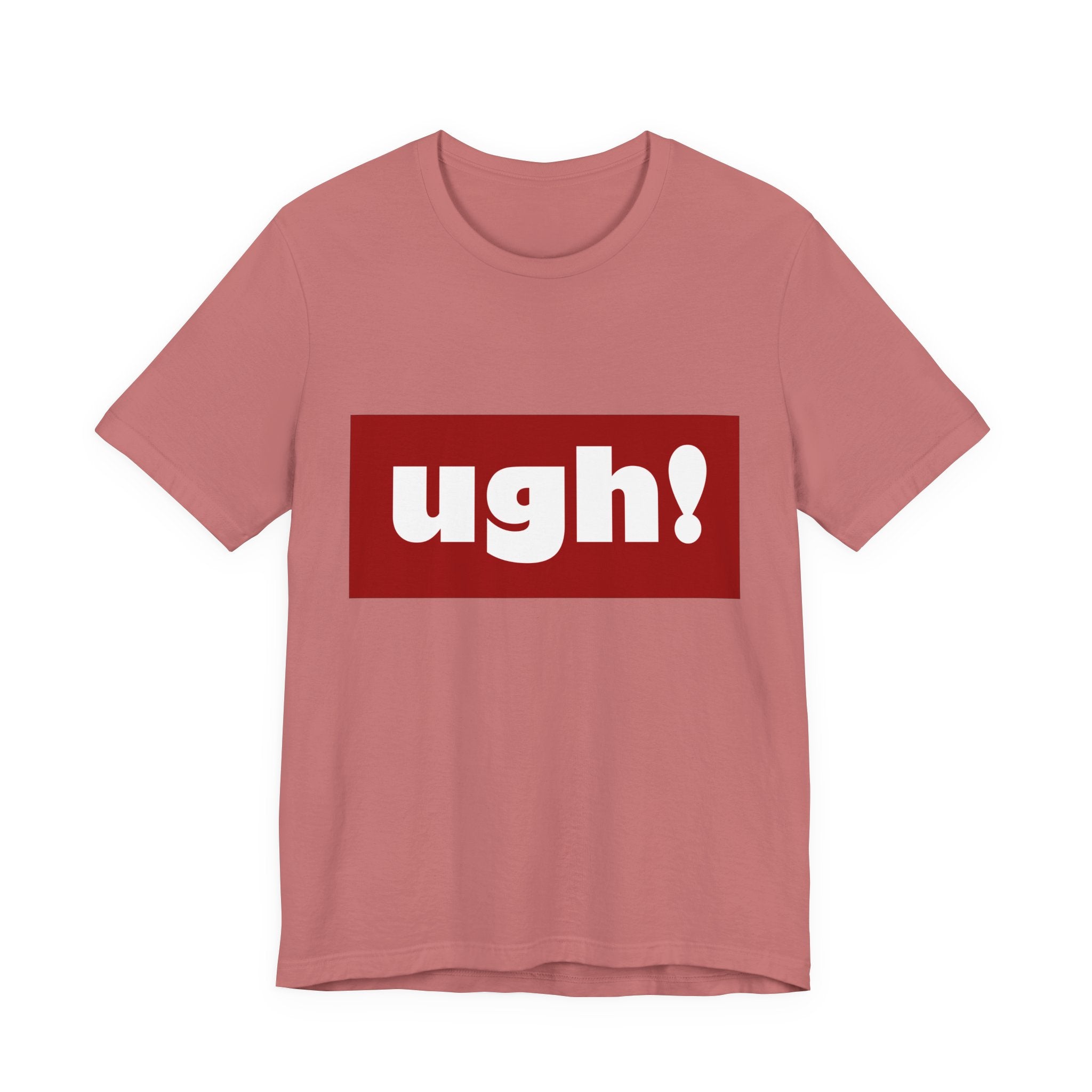 Ugh! Graphic Tee — Red Block Statement T-Shirt