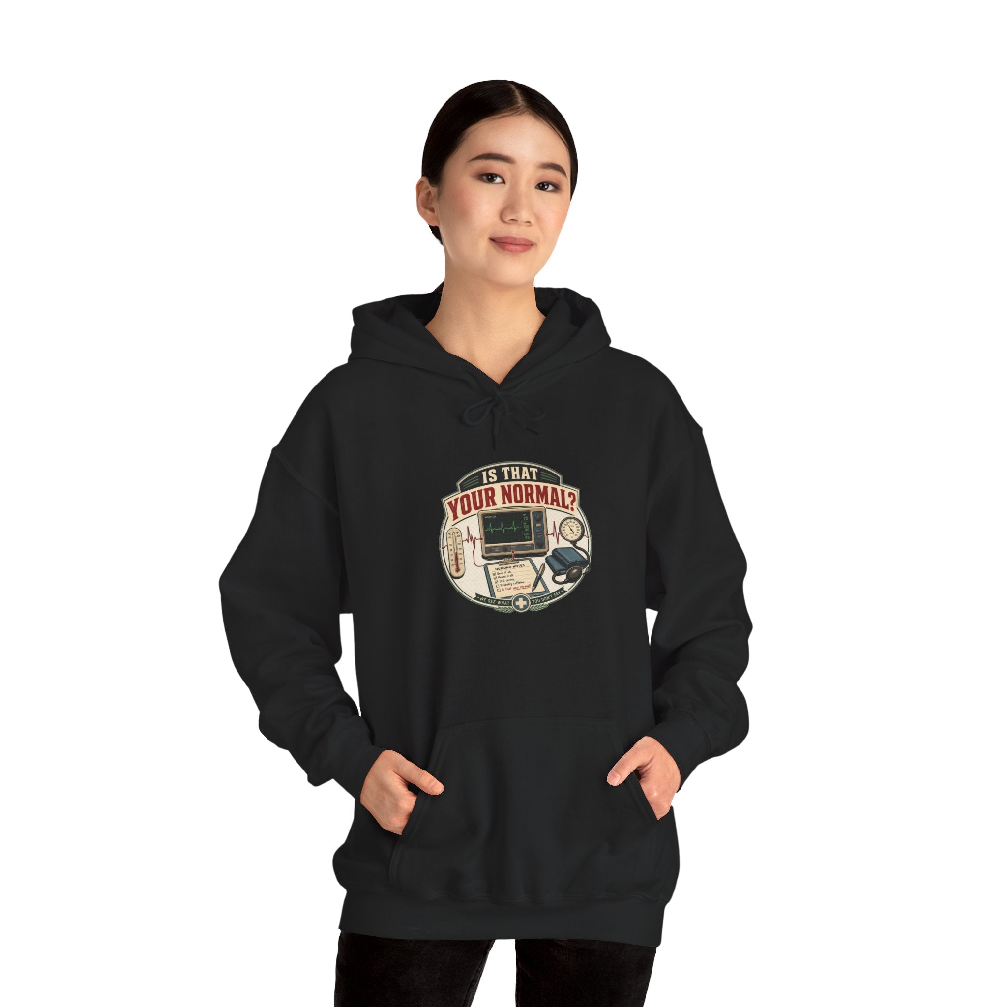 Hoodie – Retro Tech "Is That Your Normal?" Vintage Computer Graphic