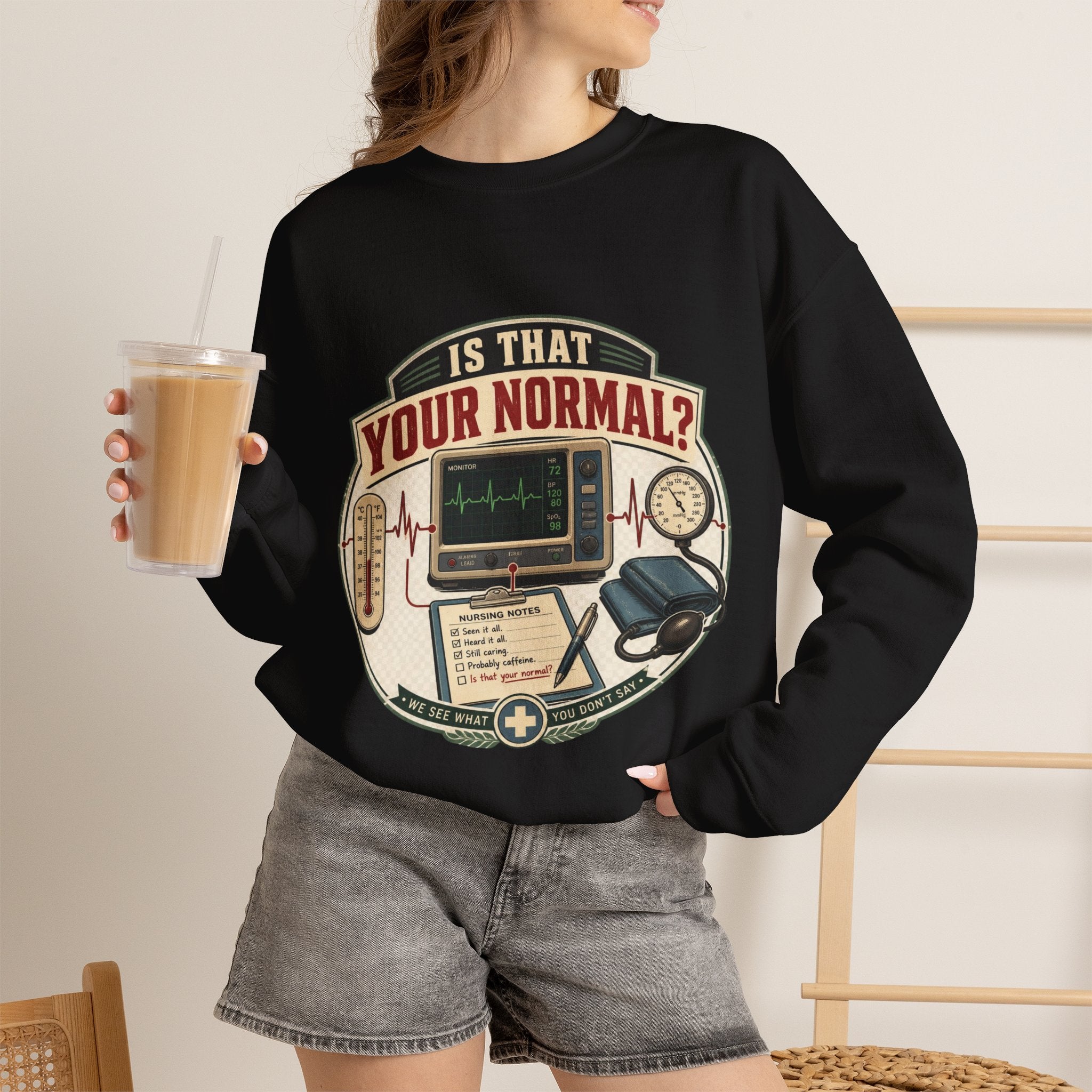 “Is That Your Normal?” Vintage Medical Tech Design Crewneck Sweatshirt