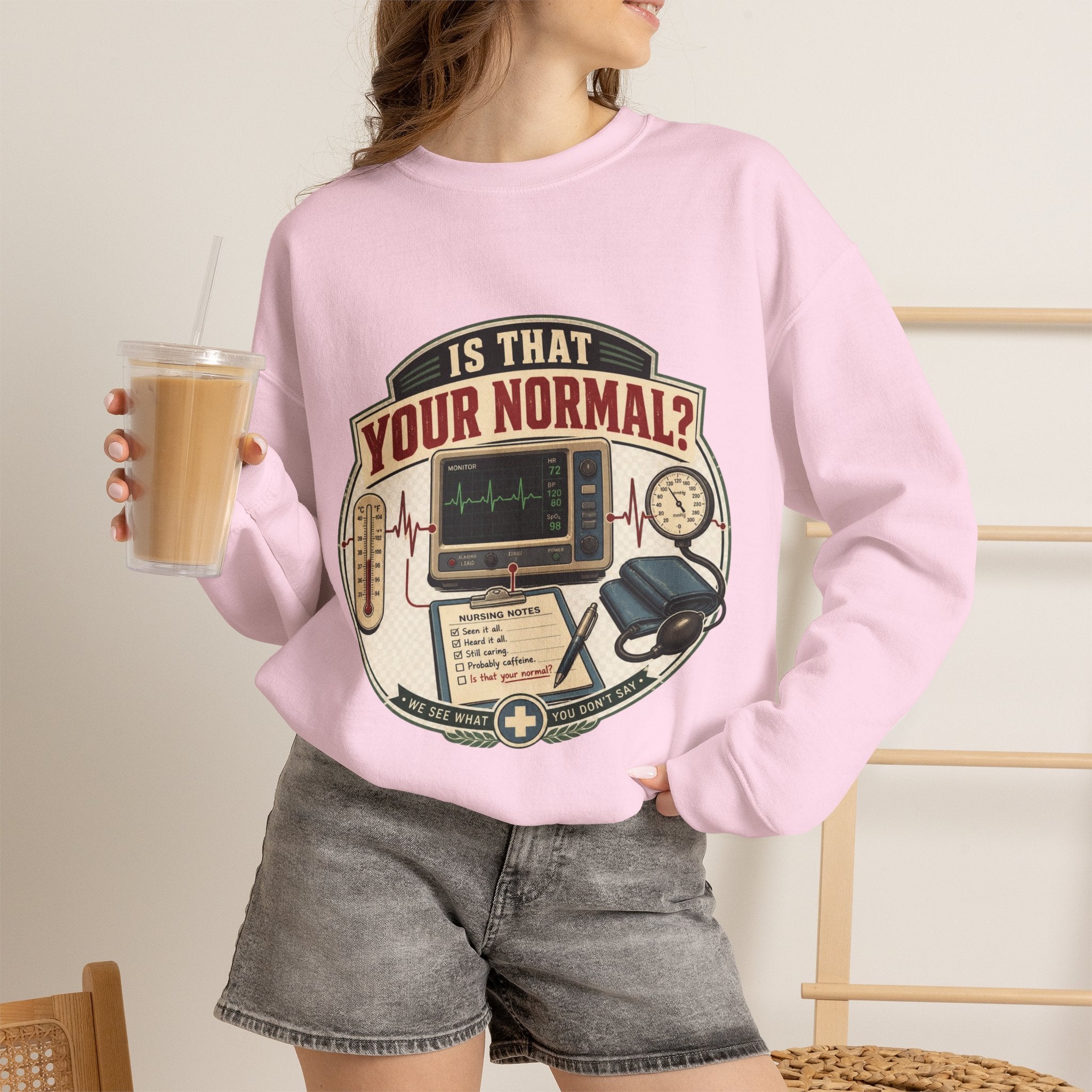 “Is That Your Normal?” Vintage Medical Tech Design Crewneck Sweatshirt