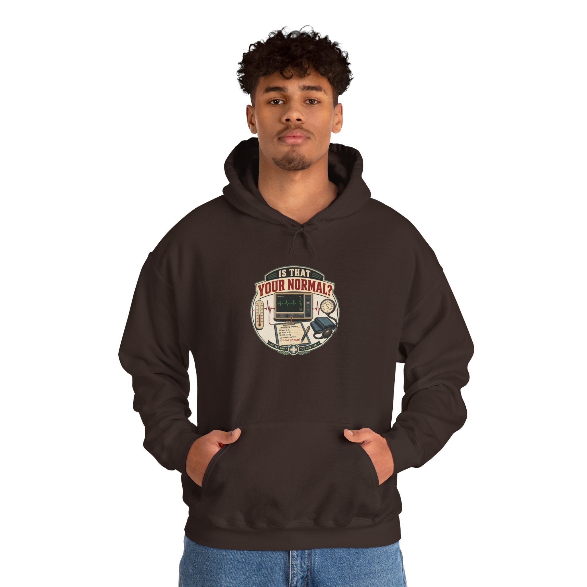 Hoodie – Retro Tech "Is That Your Normal?" Vintage Computer Graphic