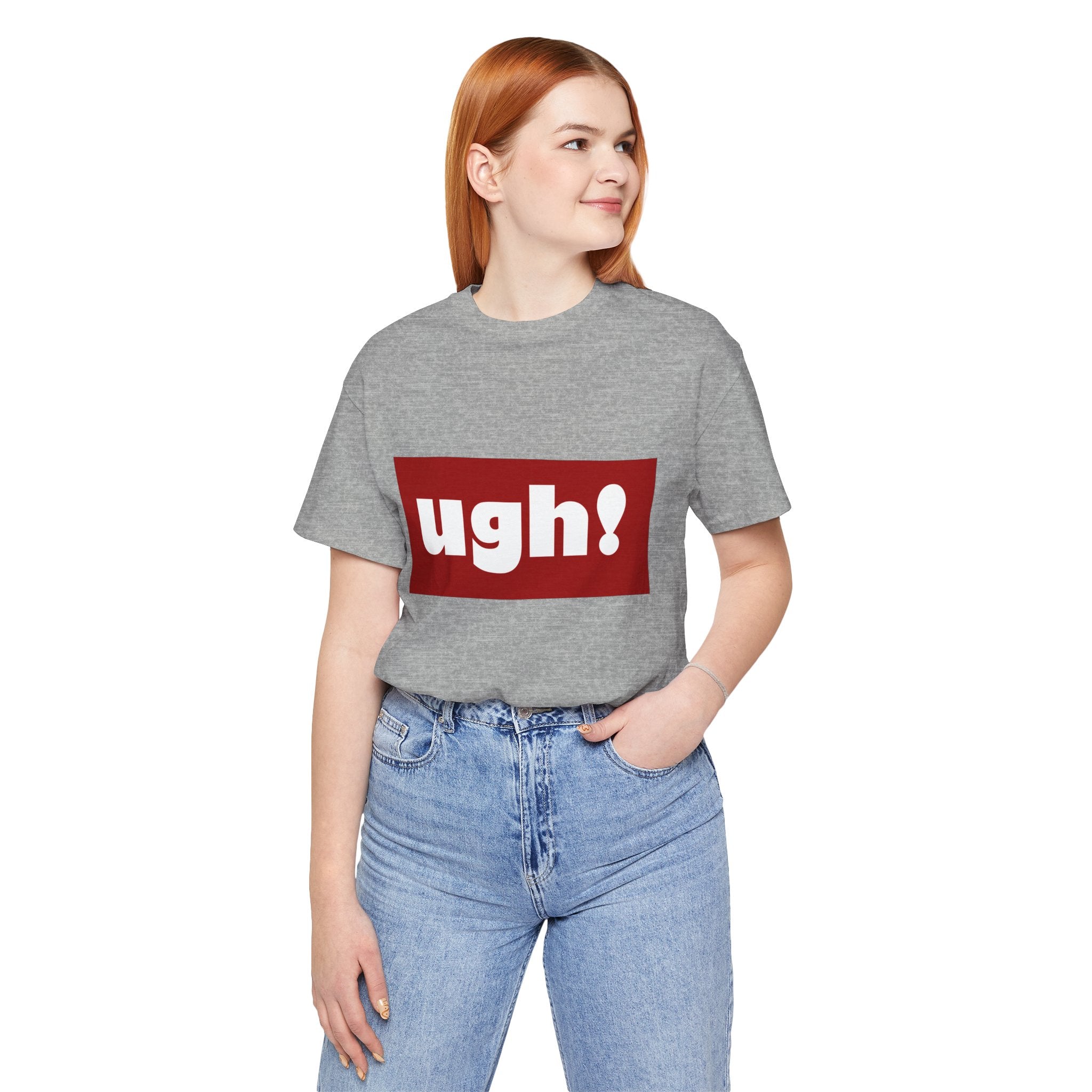 Ugh! Graphic Tee — Red Block Statement T-Shirt