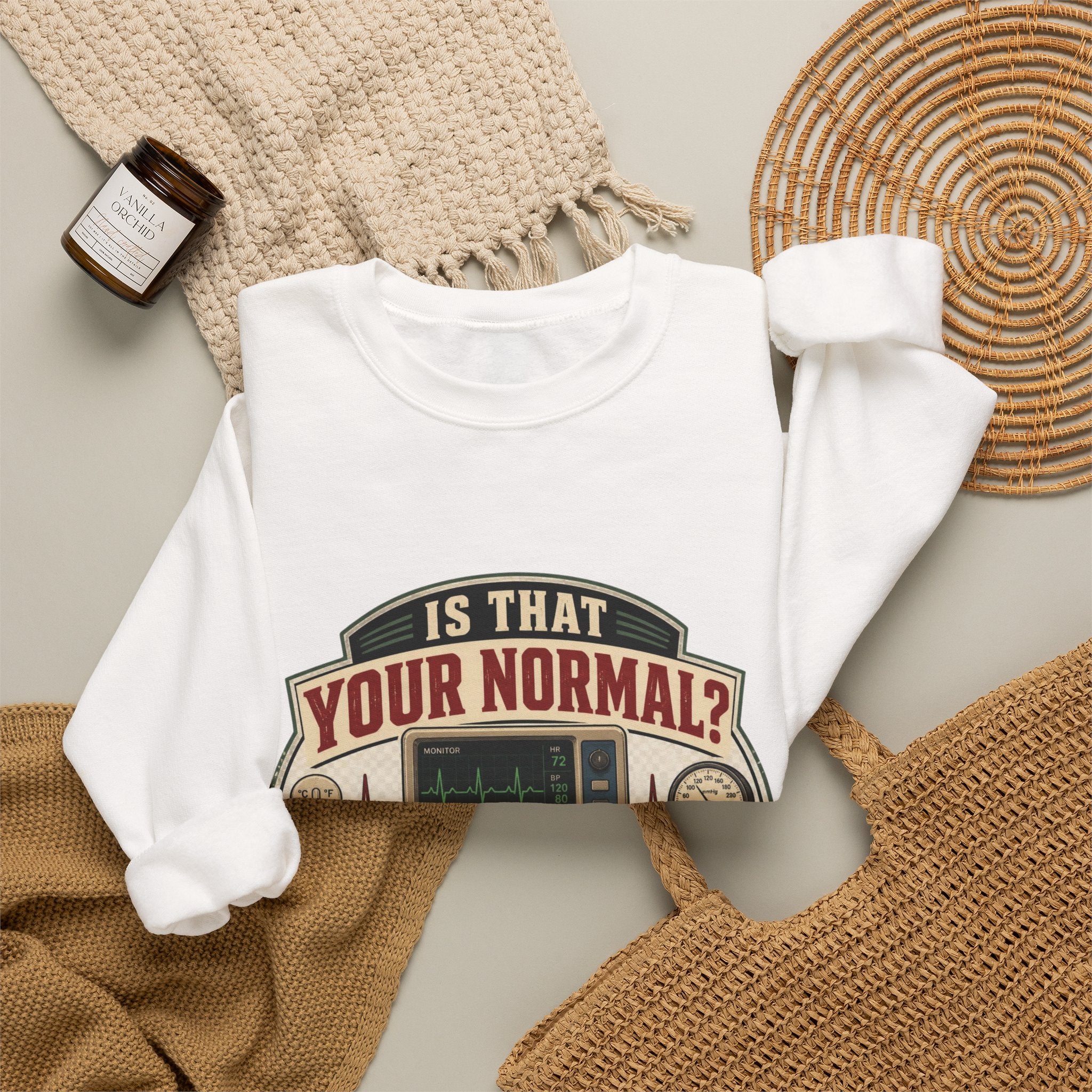 “Is That Your Normal?” Vintage Medical Tech Design Crewneck Sweatshirt